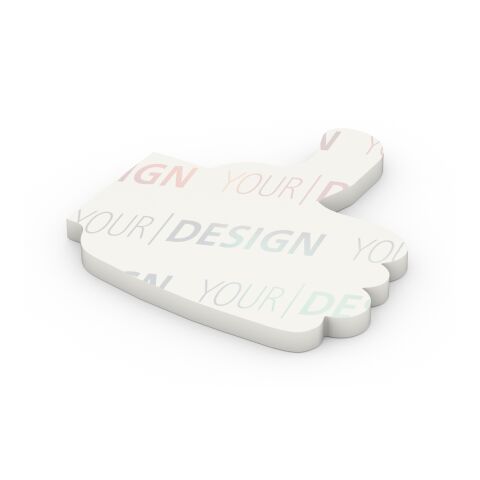 Haftnotizblock Form 100 × 72 mm RECYCLING formgestanzt 69 × 66 mm | ohne Werbeanbringung | Daumen