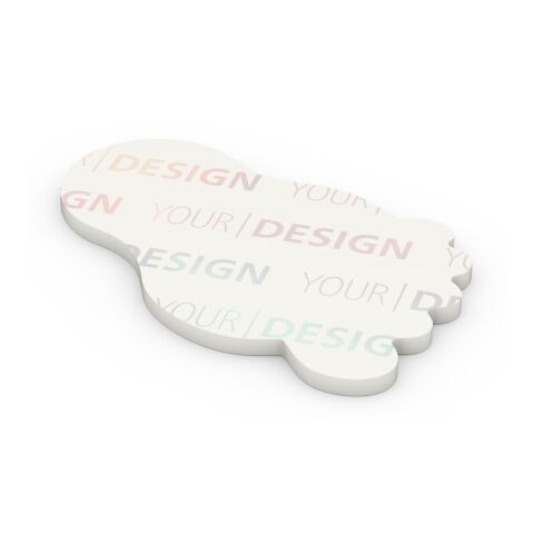 Haftnotizblock Form 125 × 72 mm RECYCLING formgestanzt 118 × 61 mm | ohne Werbeanbringung | Fuß