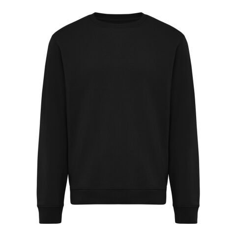 IQONIQ Torla Rundhals-Pullover aus recycelter Baumwolle schwarz | 5XL