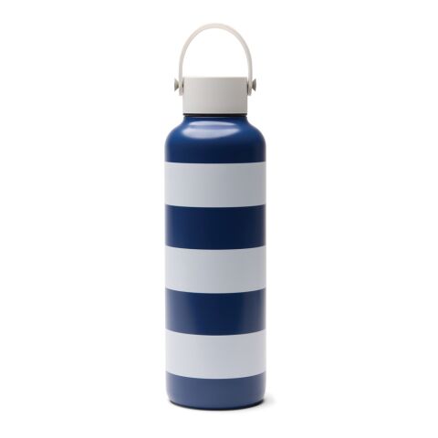 VINGA Lagoa Flasche aus RCS Stainless-Steel, 600ml marineblau-weiß | ohne Werbeanbringung | Nicht verfügbar | Nicht verfügbar