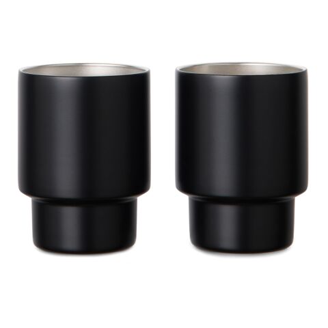 VINGA Nagano RCS recycelte Edelstahlbecher, 2er-Set schwarz | ohne Werbeanbringung | Nicht verfügbar | Nicht verfügbar