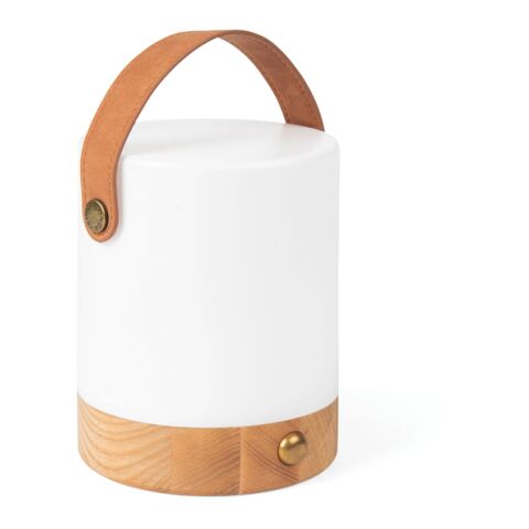 VINGA Narni Laterne aus RCS recyceltem ABS braun-weiß | ohne Werbeanbringung | Nicht verfügbar | Nicht verfügbar