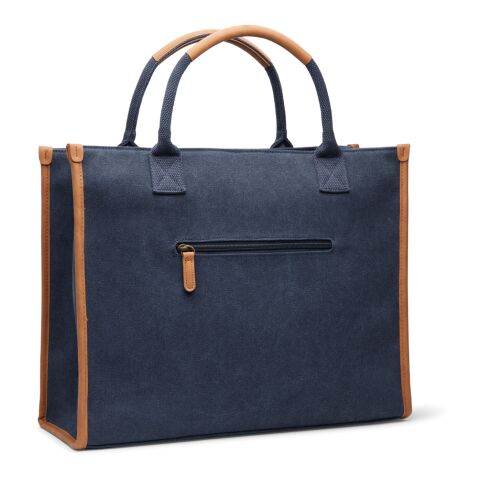 VINGA Bosler Büro-Tasche aus RCS recyceltem Canvas navy blau | ohne Werbeanbringung | Nicht verfügbar | Nicht verfügbar