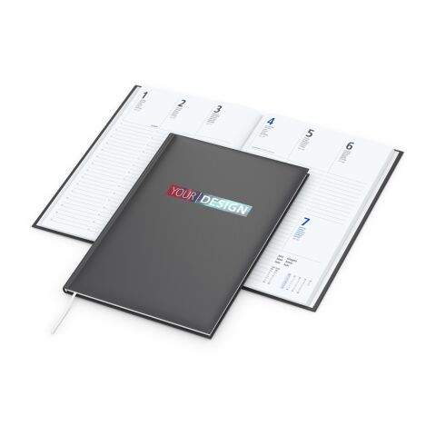 Wochenkalender Media EXPRESS 175 × 245 mm Kunstleder-Hardcover matt Anthrazit | 175 × 245 mm | ohne Werbeanbringung