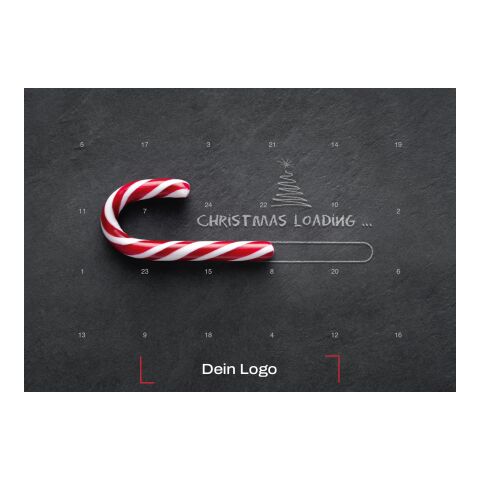 reinpapier® Classic-Adventskalender – personalisierbares STANDARDMOTIV Christmas Loading | Digital- oder Offsetdruck