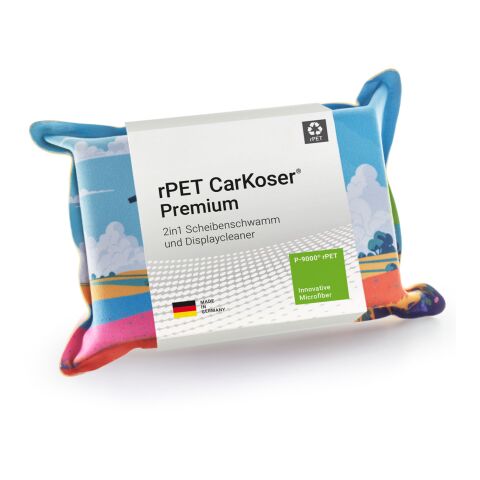 rPET CarKoser® 2in1 Premium Scheibenschwamm, All-Inclusive-Paket 14 x 9 x 4 cm | ohne Werbeanbringung | Banderole