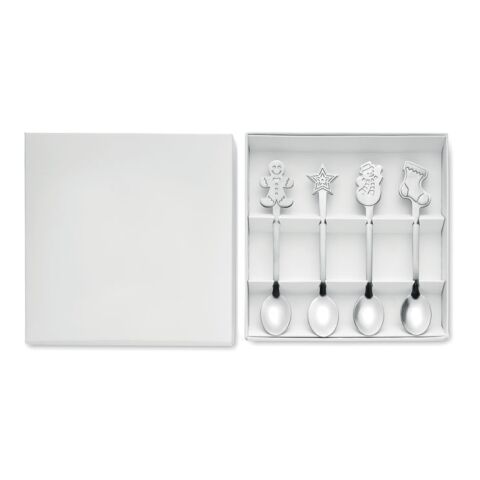 4er Set Teelöffel mattsilber | ohne Werbeanbringung | Nicht verfügbar | Nicht verfügbar