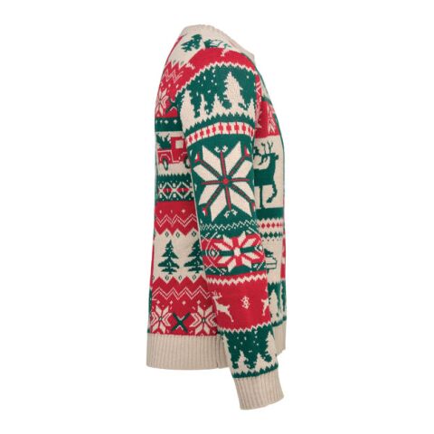Weihnachtspullover L-XL beige | ohne Werbeanbringung | Nicht verfügbar | Nicht verfügbar | Nicht verfügbar