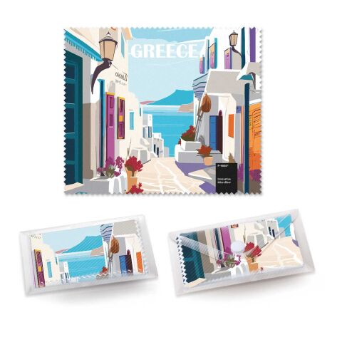 POLYCLEAN Brillentuch im Etui, All-Inclusive-Paket ohne Werbeanbringung | 18 x 15 cm