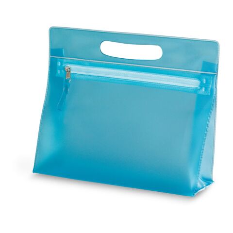 Transparente Kosmetiktasche blau | ohne Werbeanbringung | Nicht verfügbar | Nicht verfügbar | Nicht verfügbar