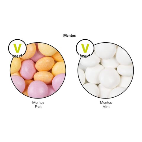 Minitüte 8 g Mentos Kaudragees ohne Werbeanbringung | Mentos Kaudragee Mint | Folie mit 50% Papier