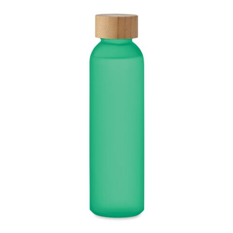 Glasflasche 500 ml gefrostet transparent grün | ohne Werbeanbringung | Nicht verfügbar | Nicht verfügbar | Nicht verfügbar