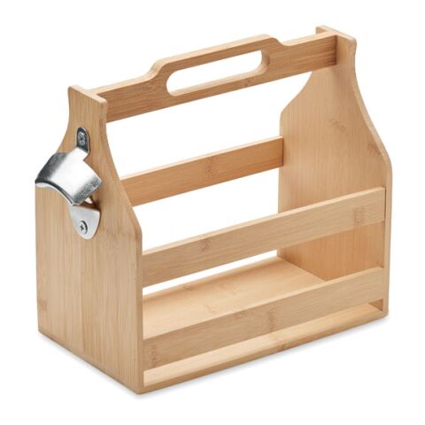 6 Bierkästen aus Bambus holzfarben | ohne Werbeanbringung | Nicht verfügbar | Nicht verfügbar