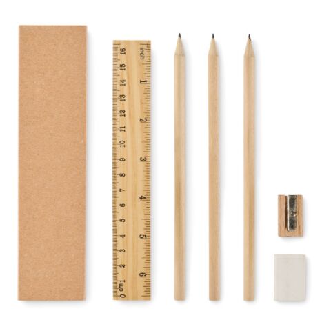 6teiliges Schreibset beige | ohne Werbeanbringung | Nicht verfügbar | Nicht verfügbar | Nicht verfügbar