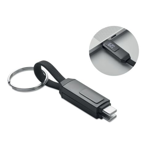 60W Schlüsselring-Ladekabel schwarz | ohne Werbeanbringung | Nicht verfügbar | Nicht verfügbar