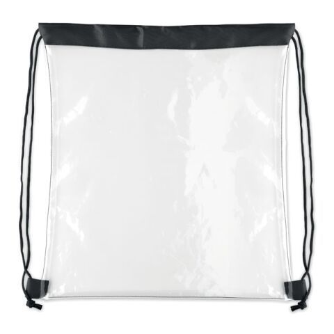 Transparenter Kordelzugbeutel schwarz | ohne Werbeanbringung | Nicht verfügbar | Nicht verfügbar