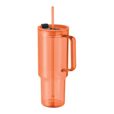 Trinkbecher RPET 1200ml transparent orange | ohne Werbeanbringung | Nicht verfügbar | Nicht verfügbar