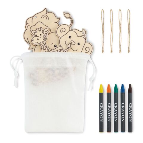 Holzanhänger-Set weiß | ohne Werbeanbringung | Nicht verfügbar | Nicht verfügbar | Nicht verfügbar