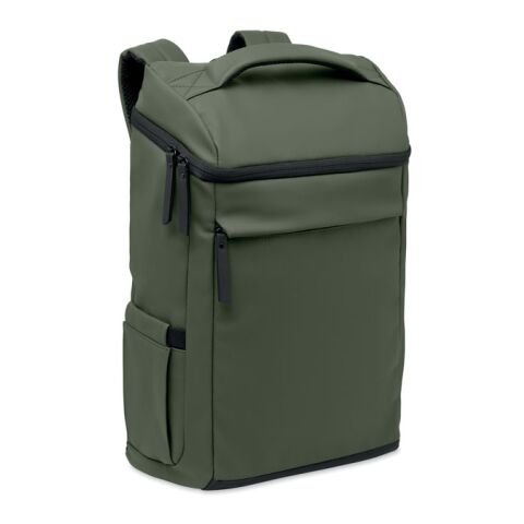 15" PU Laptop-Rucksack dunkelgrün