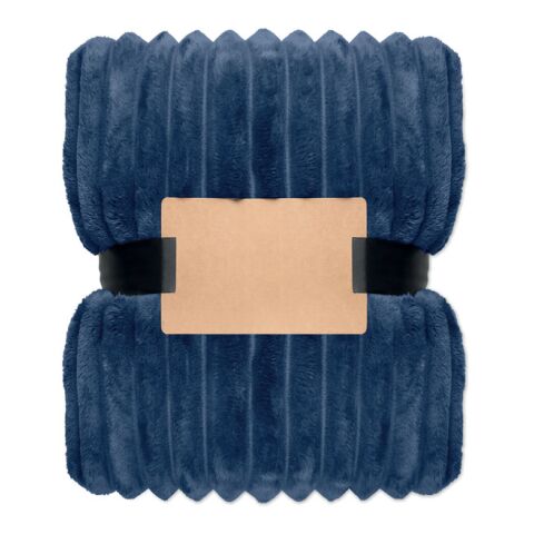RPET-Fleece-Decke blau