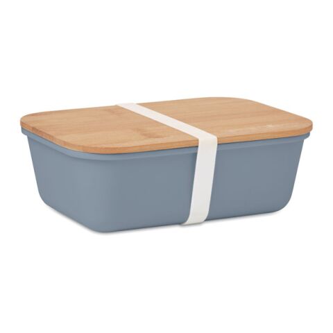 Lunch box mit bambus deckel petrol | ohne Werbeanbringung | Nicht verfügbar | Nicht verfügbar