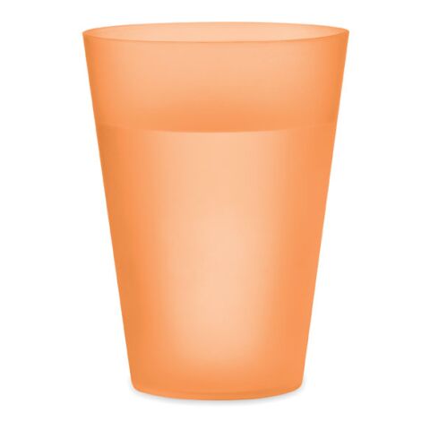 Festivalbecher aus Plastik, 300ml transparent orange