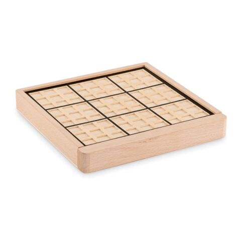 Sudoku-Brettspiel Holz holzfarben | ohne Werbeanbringung | Nicht verfügbar | Nicht verfügbar
