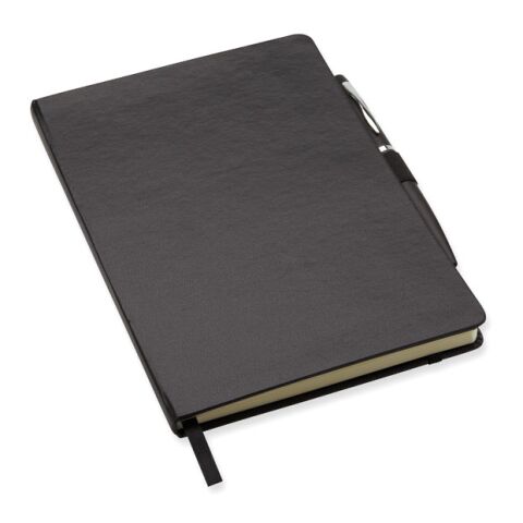 DIN A5 Notizbuch mit Stift schwarz | ohne Werbeanbringung | Nicht verfügbar | Nicht verfügbar