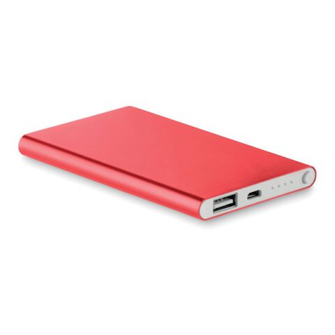 Aluminium Powerbank 4000 mAh rot | ohne Werbeanbringung | Nicht verfügbar | Nicht verfügbar