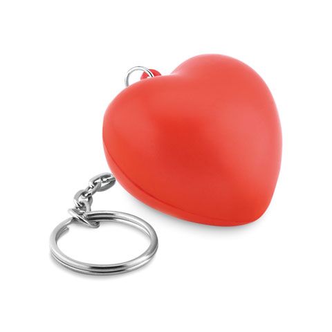 Schlüsselring mit PU Herz rot | ohne Werbeanbringung | Nicht verfügbar | Nicht verfügbar