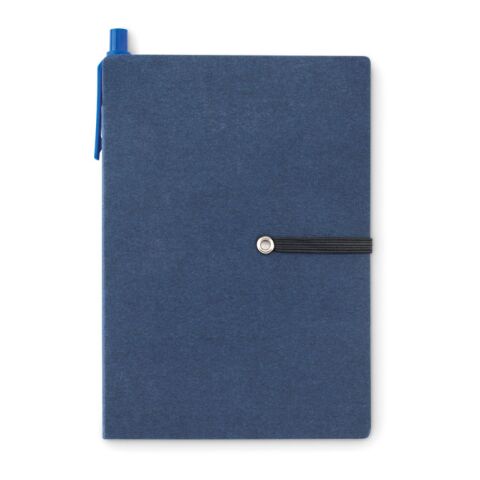 Recyceltes Notizbuch mit Klebezettelblöcken blau | ohne Werbeanbringung | Nicht verfügbar | Nicht verfügbar