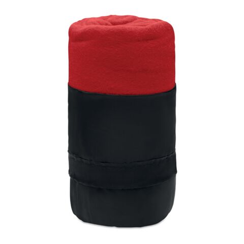 RPET Fleece-Reisedecke rot | ohne Werbeanbringung | Nicht verfügbar | Nicht verfügbar | Nicht verfügbar