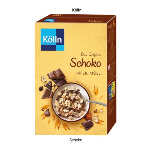 Müslibecher Kölln Schoko-Hafer-Müsli weiß | ohne Werbeanbringung