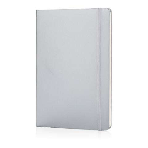 Basic Hardcover Notizbuch A5 silber | ohne Werbeanbringung | Nicht verfügbar | Nicht verfügbar