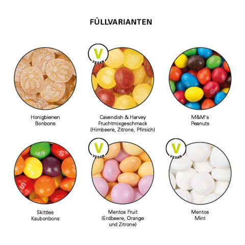 Papierdose Eco Maxi ohne Werbeanbringung | Skittles Kaubonbons