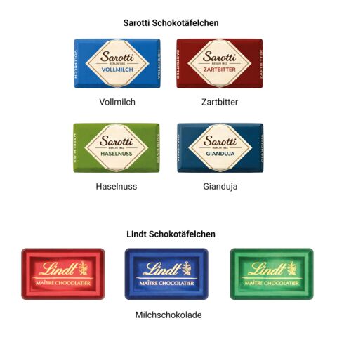 Premium Tisch Adventskalender Flip Cover Eco Querformat Sarotti Schokoladentäfelchen