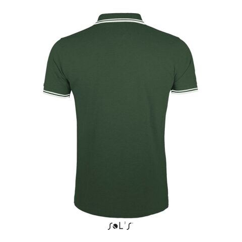 PASADENA Herren Polo 200g Forest Green/White | L | ohne Werbeanbringung | Nicht verfügbar | Nicht verfügbar | Nicht verfügbar
