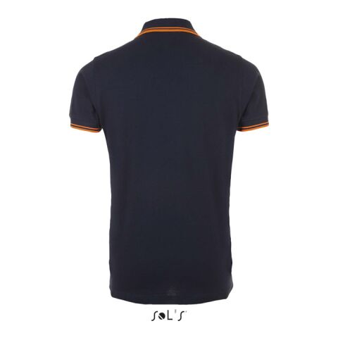 PASADENA Herren Polo 200g Marineblau/Neonorange | L | ohne Werbeanbringung | Nicht verfügbar | Nicht verfügbar | Nicht verfügbar