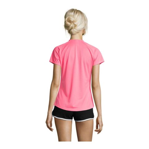 SPORTY DAMENT-SHIRT  140g neon rosa 2 | M | ohne Werbeanbringung | Nicht verfügbar | Nicht verfügbar | Nicht verfügbar