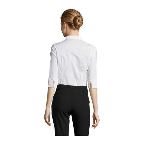 Effect Damen-Stretchbluse weiss | M