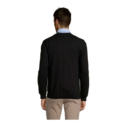 Golden Herren-Strickjacke mit V-Ausschnitt schwarz | L