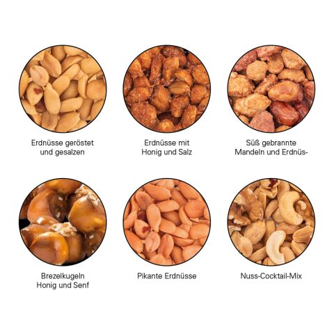 Snack Dose 4c Euroskala | Erdnüsse mit Honig und Salz