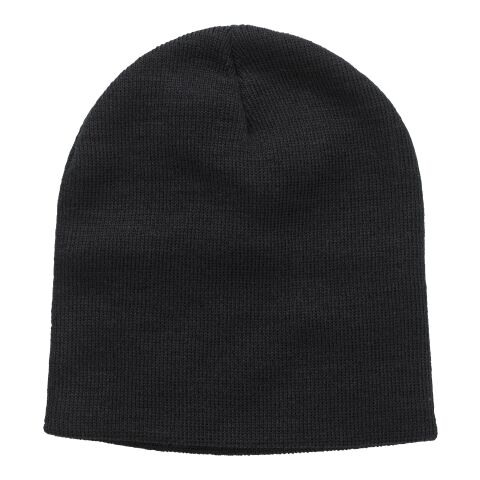 RPET-Polyester-Mütze Jayden Schwarz | ohne Werbeanbringung | Nicht verfügbar | Nicht verfügbar