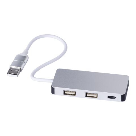 Aluminum USB Hub Layton Schwarz | ohne Werbeanbringung | Nicht verfügbar | Nicht verfügbar