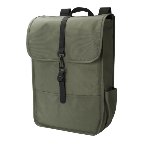 RPET Polyester (300D) Rucksack mit Lasche Lyric Blau | ohne Werbeanbringung | Nicht verfügbar | Nicht verfügbar