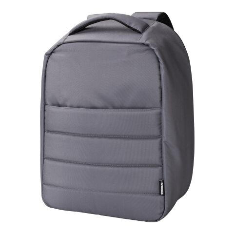 RPET-Polyester (300D) Anti-Diebstahl-Laptop-Rucksack Calliope Schwarz | ohne Werbeanbringung | Nicht verfügbar | Nicht verfügbar