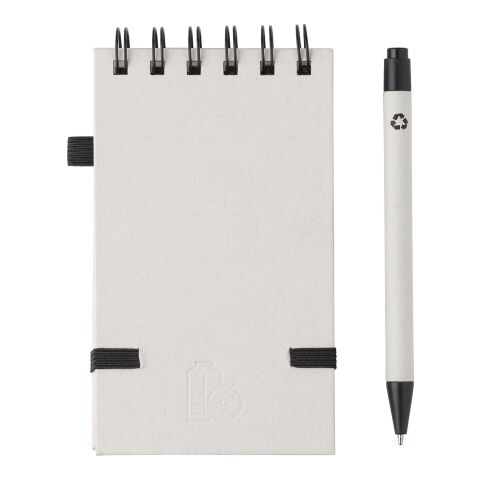 Notizbuch aus recyceltem Milchkarton Martha Schwarz/weiß | ohne Werbeanbringung | Nicht verfügbar | Nicht verfügbar