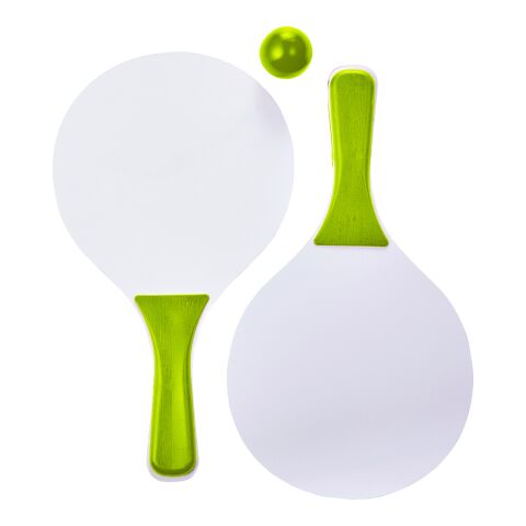 Beachball Tennisspiel &#039;Costa Brava&#039; aus Holz limone | ohne Werbeanbringung | Nicht verfügbar | Nicht verfügbar