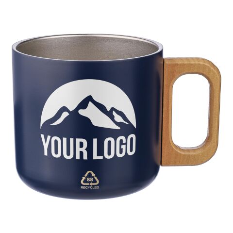 Doppelwandiger Becher aus recyceltem Edelstahl 400 ml Dwight Schwarz | ohne Werbeanbringung | Nicht verfügbar | Nicht verfügbar