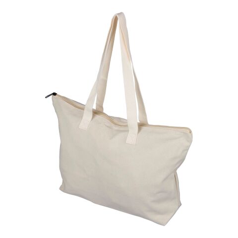 Tragetasche aus recyceltem Polycotton (330 g/m2) Malina beige | ohne Werbeanbringung